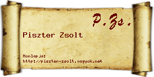 Piszter Zsolt névjegykártya